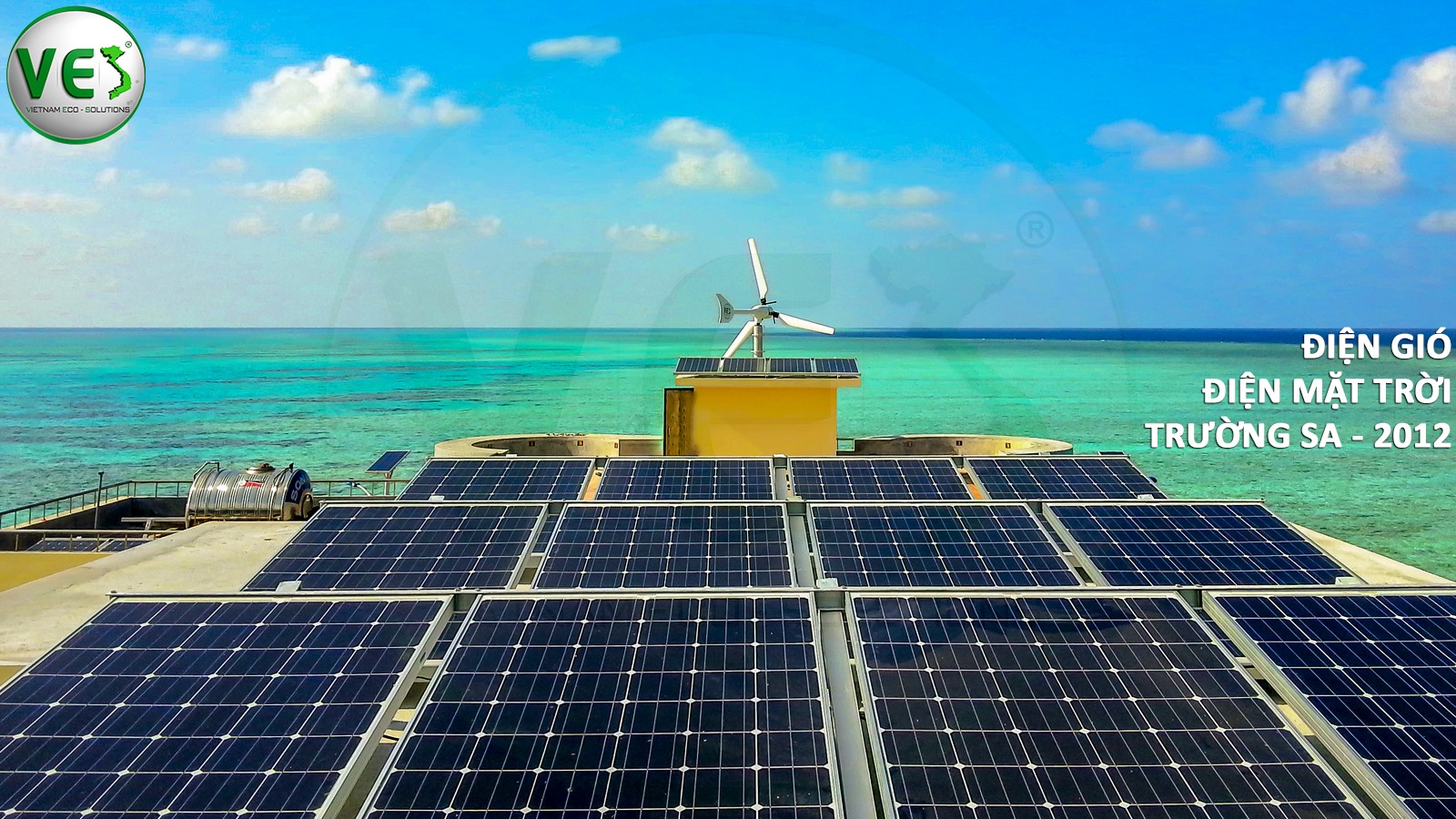 Ves lắp đặt điện năng lượng mặt trời cho khách hàng tại Hải Quân - Trường Sa